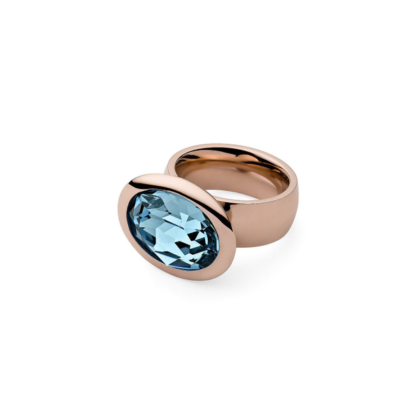 Кольцо Qudo Tivola aquamarine 632013/16.6 BL/RG размер 16,5