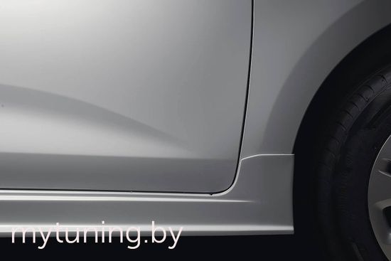 Накладки на пороги без брызговиков для Kia Rio IV