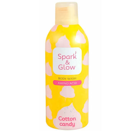 Гель-пена для душа с ароматом сладкой ваты Spark&Glow Cotton candy body wash, 350 мл