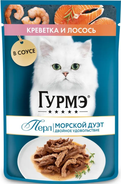 Гурмэ Перл Креветка и Лосось соус 75г.*26шт.