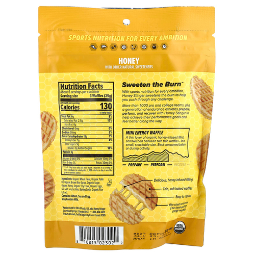 Honey Stinger, Энергетические мини-вафли, мед, 150 г (5,3 унции)