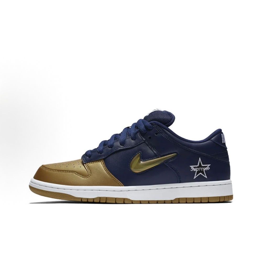 Nike SB Dunk Low Supreme Jewel Swoosh Gold