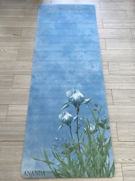 Коврик для йоги Ananda flowers 183*68*0,3 см из микрофибры и каучука