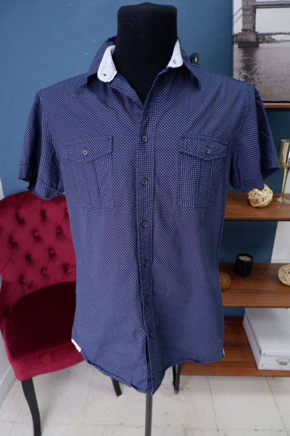 Рубашка Dressman стильная 46 размер