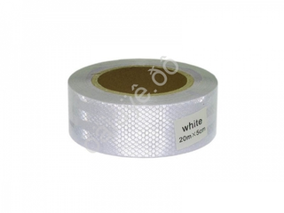 Наклейка - Лента светоотражающая 20м - Белая 82120б/06541