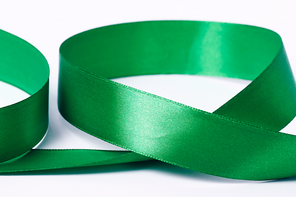 Лента атласная 25 мм "Gamma" №035 зеленый