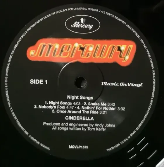 Cinderella – Night Songs LP
