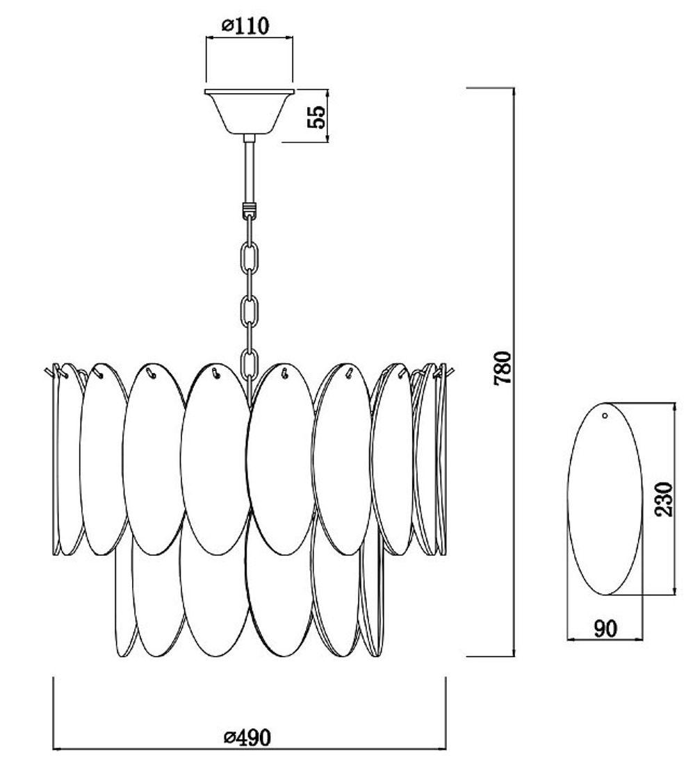 Подвесной светильник Freya Demure FR5189PL-09BS