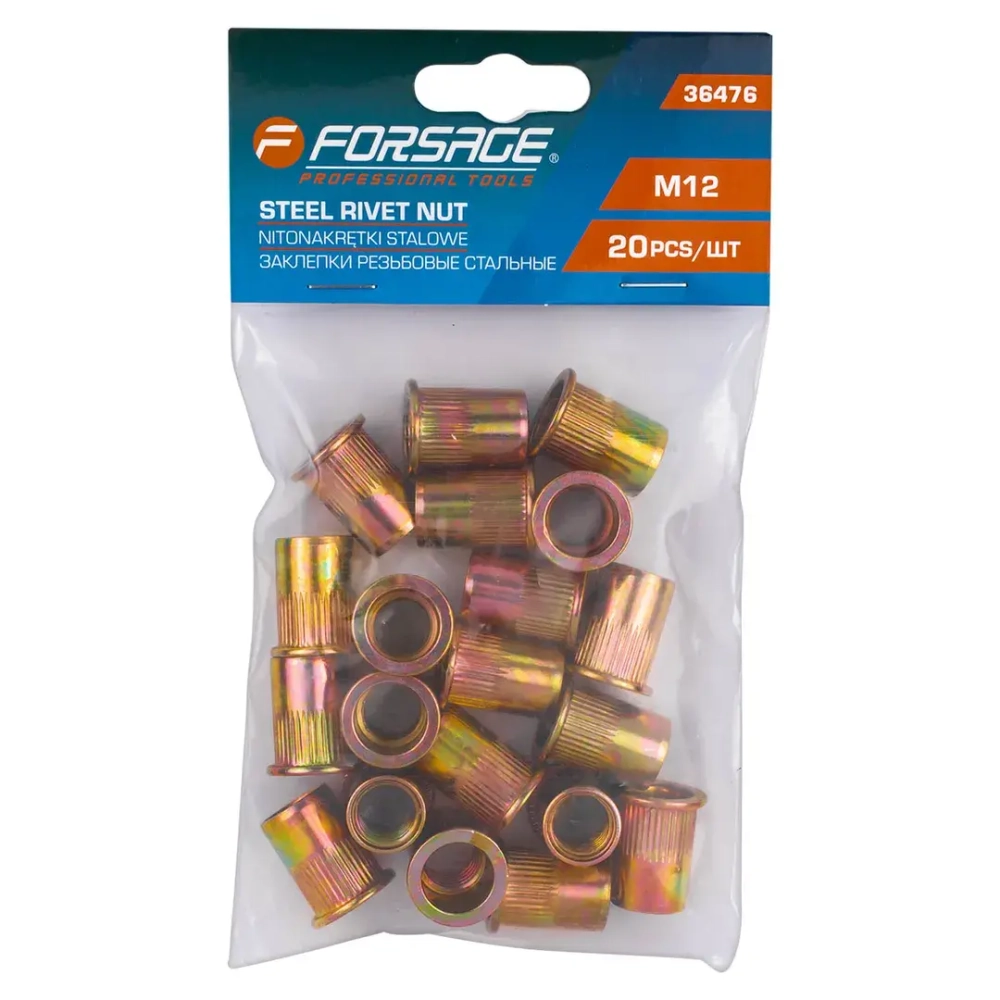 Заклепки резьбовые стальные 20шт. Forsage F-36476