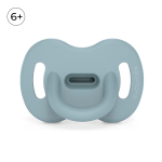 Пустышка силиконовая Suavinex Colour Essence серо-голубой, 6-18 мес