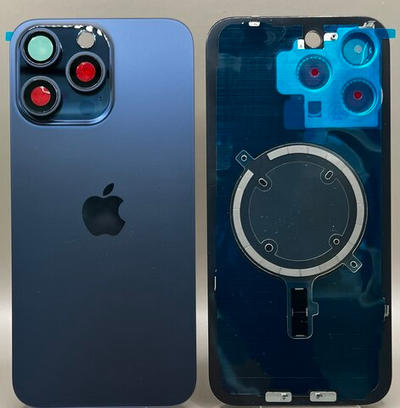 Крышка iPhone 15 Pro Max Blue Titanium/ Синий титан ориг