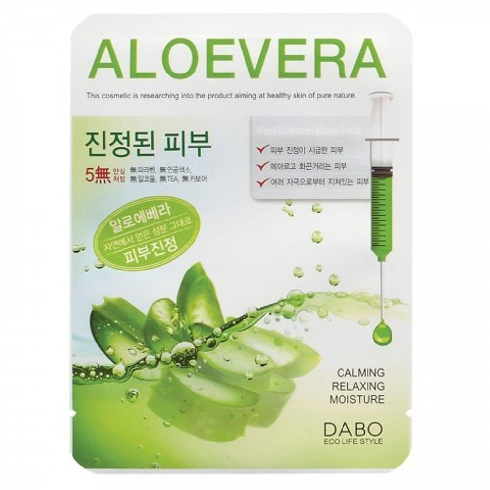 DABO Тканевая маска для лица aloevera 10 шт