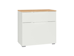 Октава Тумба для обуви 16.127 Белый шагрень/Дуб Вотан