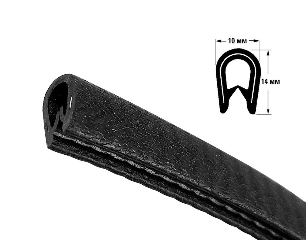 Профиль окантовочный, черный, 1,5-4 мм (10265730)