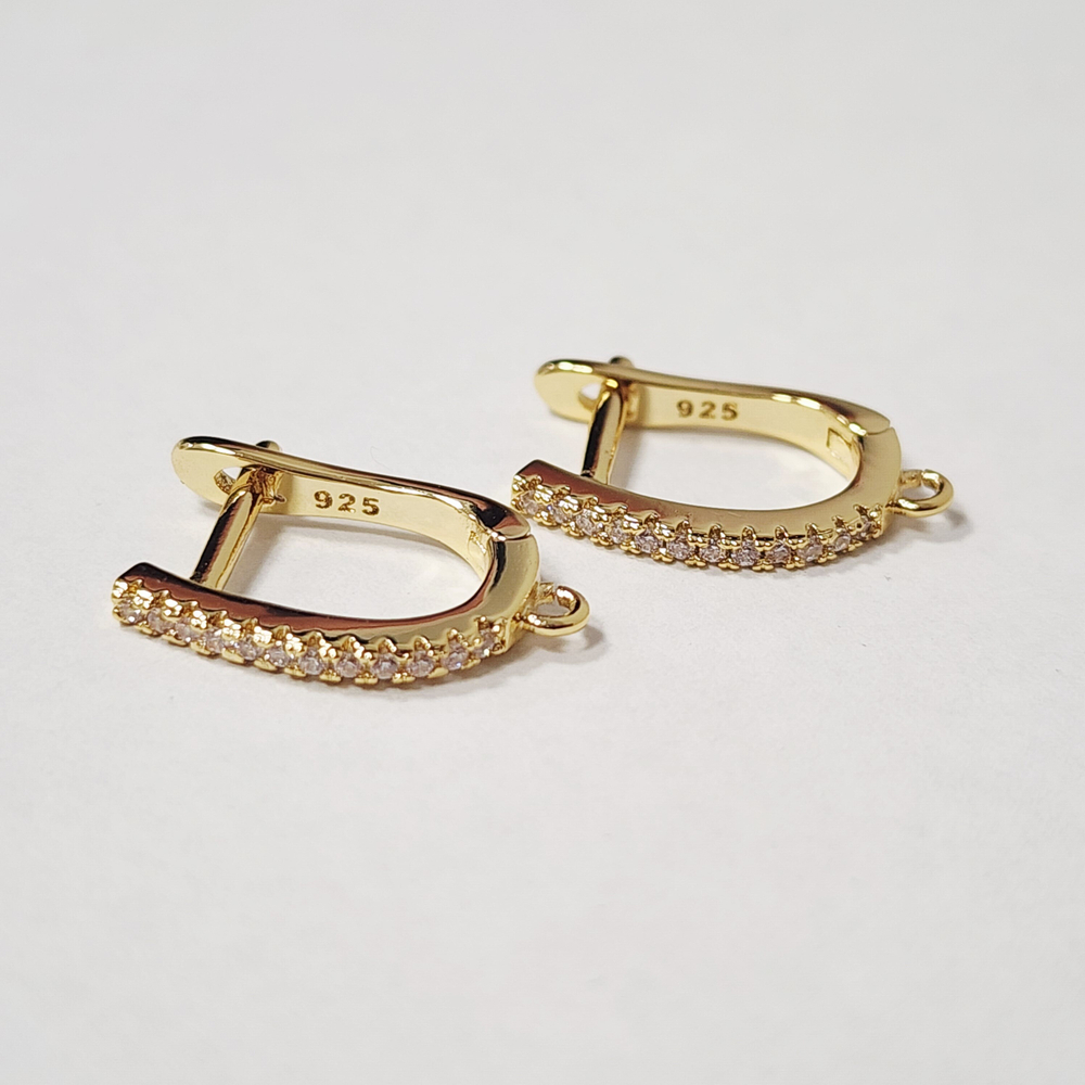 Ювелирные швензы, позолота, фианиты, английский замок, люкс фурнитура ⭐️