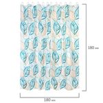 Шторка для ванной PEVA, 180х180 см, кольца в комплекте, 3 дизайна ассорти,растения, PRIMILA, 700076