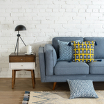 Чехол для подушки из хлопка с принтом funky dots, серо-голубой cuts&pieces, 45х45 см