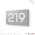 Номер на дверь 219, табличка на дверь для офиса, квартиры, кабинета, аудитории, склада, голубой 120х70 мм, Айдентика Технолоджи