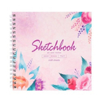 Скетчбук Миленд, формат А6, 40 листов, крафтовая бумага с льном, серия "Цветы"