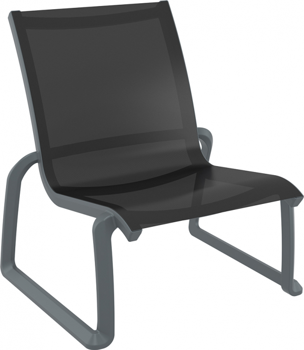 Стул пластиковый Siesta Contract Pacific Lounge, темно-серый, черный