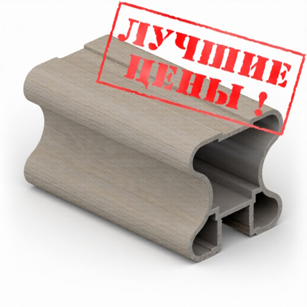 Вертикальный профиль Н (5,40 м) Дуб дымчатый ПВХ