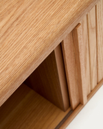 Mailen Тумба под ТВ с 2 дверцами из ясеневого шпона натуральной отделки 120 х 50 см