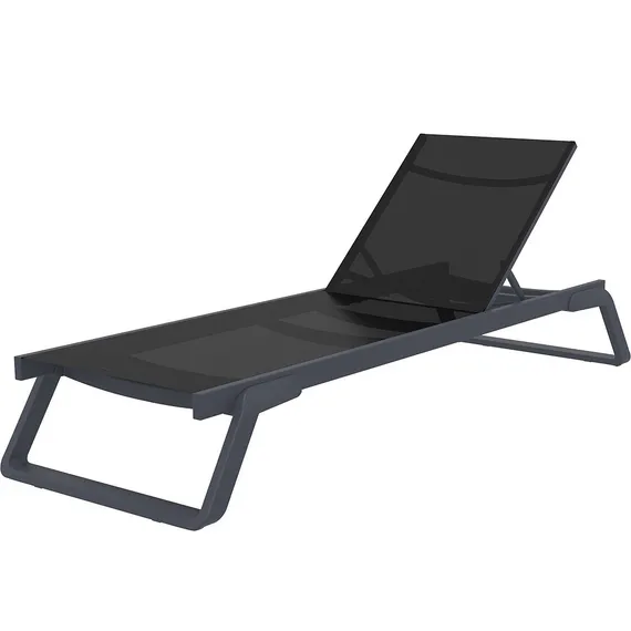 Шезлонг алюминиевый Tropic, темно-серый