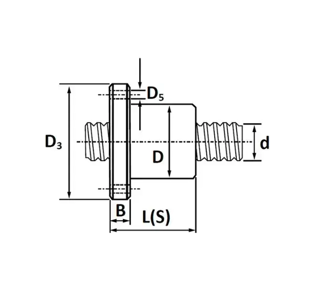 Винт ШВП SFU-R5010 L150 TECHNIX