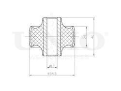 Сайлентблок передний переднего нижнего рычага UNIO RMP-20536