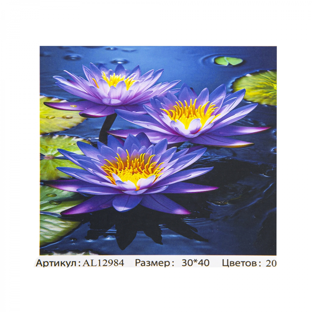 Картина по номерам Alingar, 30х40 см, 20 цветов, с акриловыми красками, холст на подрамнике, "Лотос"