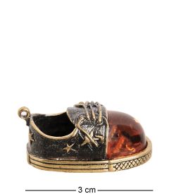AM- 999 Фигурка «Кед» (латунь, янтарь)