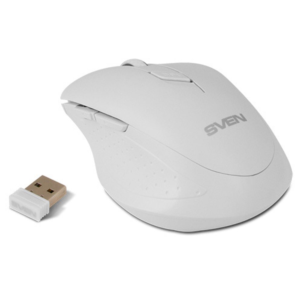 SVEN Беспроводная мышь RX-425W белая (5+1кл. 800-1600DPI, блист)