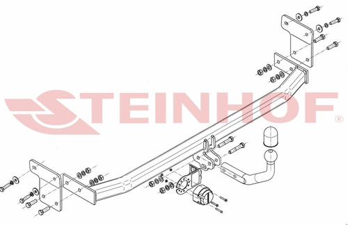 Фаркоп на Hyundai Elantra 2011-2016 (паспорт и сертификат в комплекте)(без электрики) Steinhof.H-212