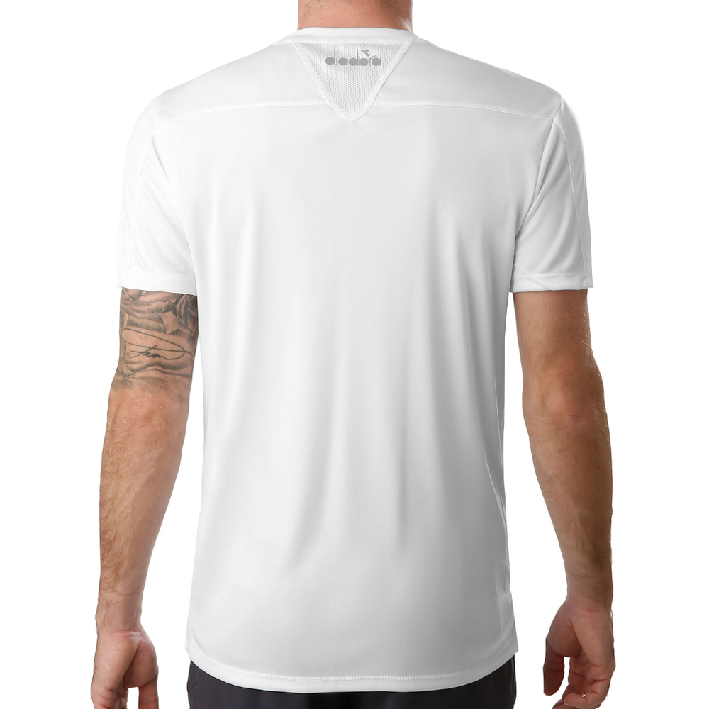 Мужское теннисное поло Diadora Team T-Shirt Men - White, Lightgrey