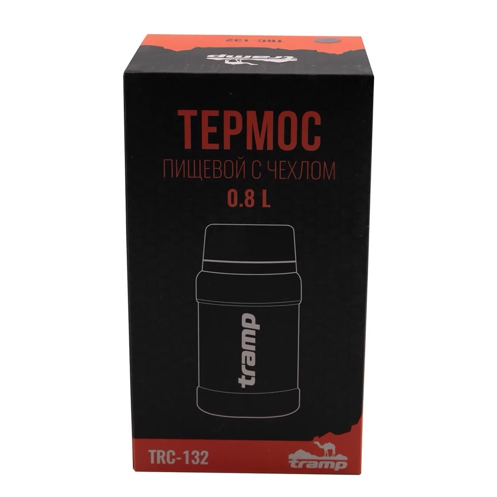 Tramp Термос с широким горлом 0.8 л с сумкой, TRC-132, черный