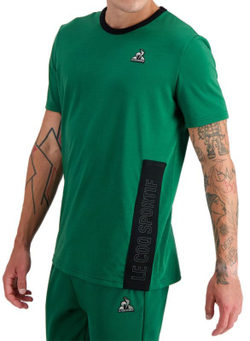 Теннисная футболка Le Coq Sportif TECH Tee Short Sleeve N°1 SS23 - vert fonc_ camuset