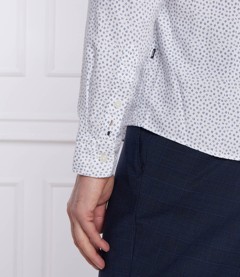 Рубашка S-LIAM-kent-C1-233 BOSS BLACK - белый(50510014)