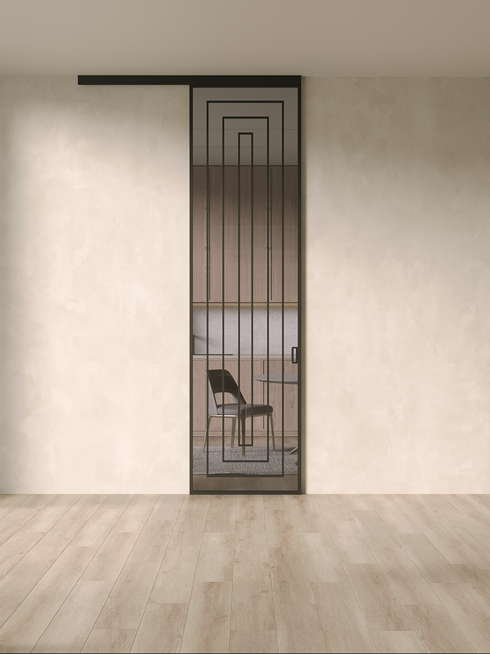 Раздвижная алюминиевая перегородка Minoli Split 19