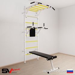 Шведская стенка Sv Sport усиленная 624 (Турник рукоход/Брусья/Скамья)