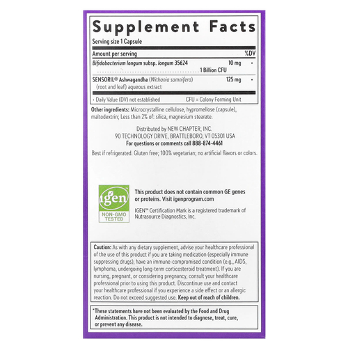 New Chapter, All-Flora ™, пробиотик, дестресс, 30 вегетарианских капсул