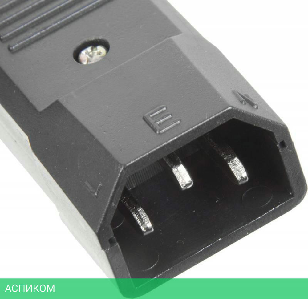 Вилка Lanmaster IEC 60320 C14 10A 250V разборная черная
