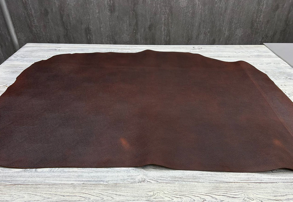 Ременная кожа Grain Dark Cognac (2,8+ мм), цв. Коричневый