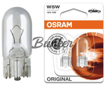 Галогеновая лампа Osram W5W,12V