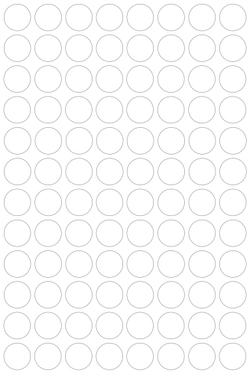 Виниловые наклейки для упаковки и маркировки Policomprint M3, 14 мм. 96 шт.