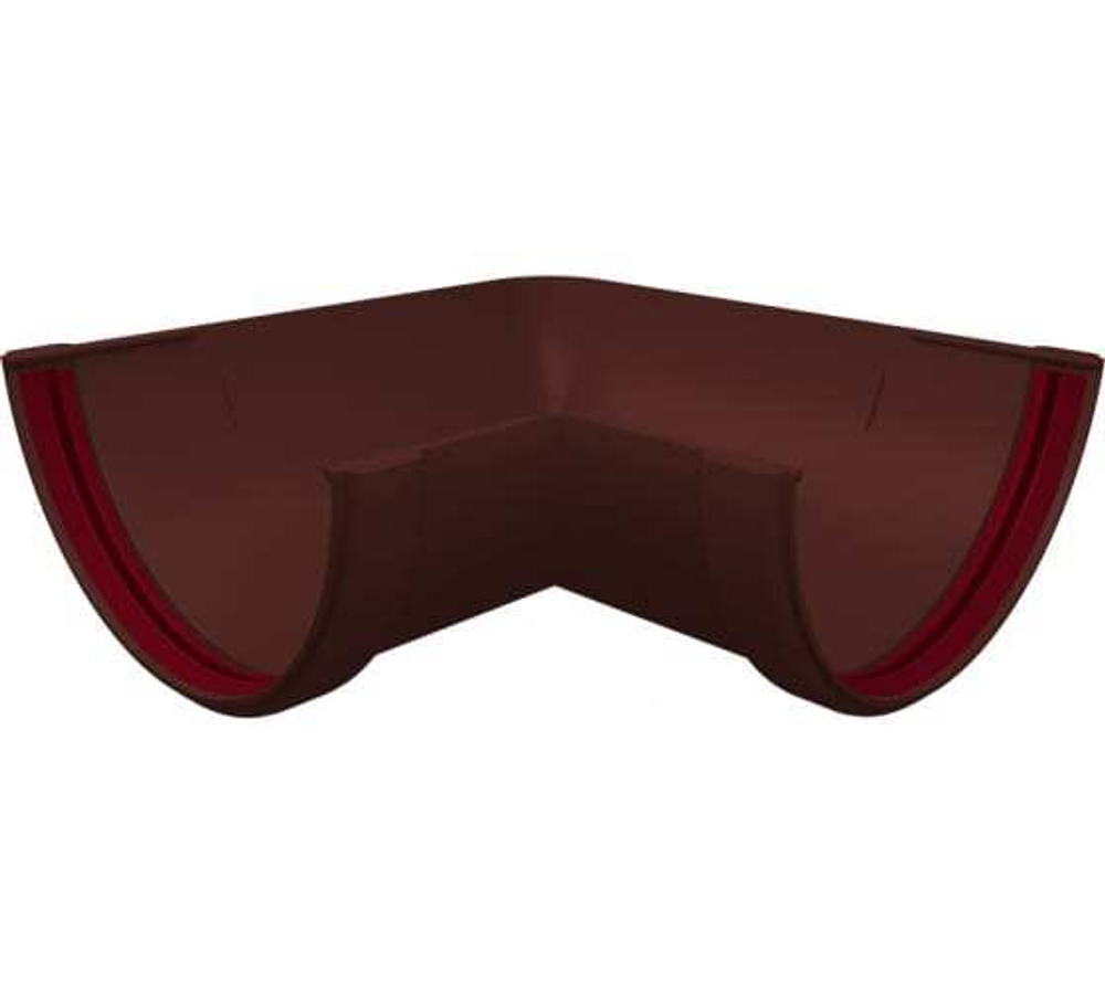 Угол желоба универсальный ПВХ стандарт шоколад 90 град.GL