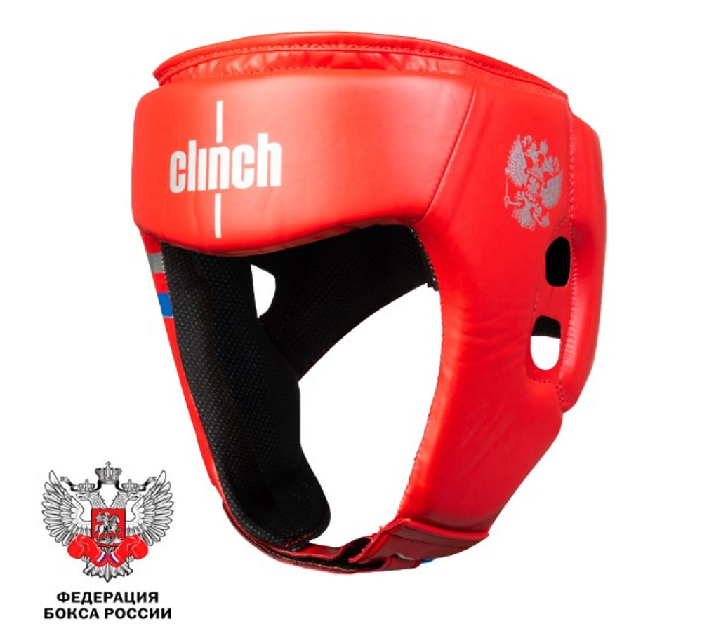 C112 Шлем боксерский Clinch Olimp красный
