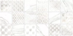 Настенная плитка Alma Ceramica TWU2550FRC17 Fresco 24.9x50 белая глянцевая / рельефная под мрамор / под мозаику / с орнаментом