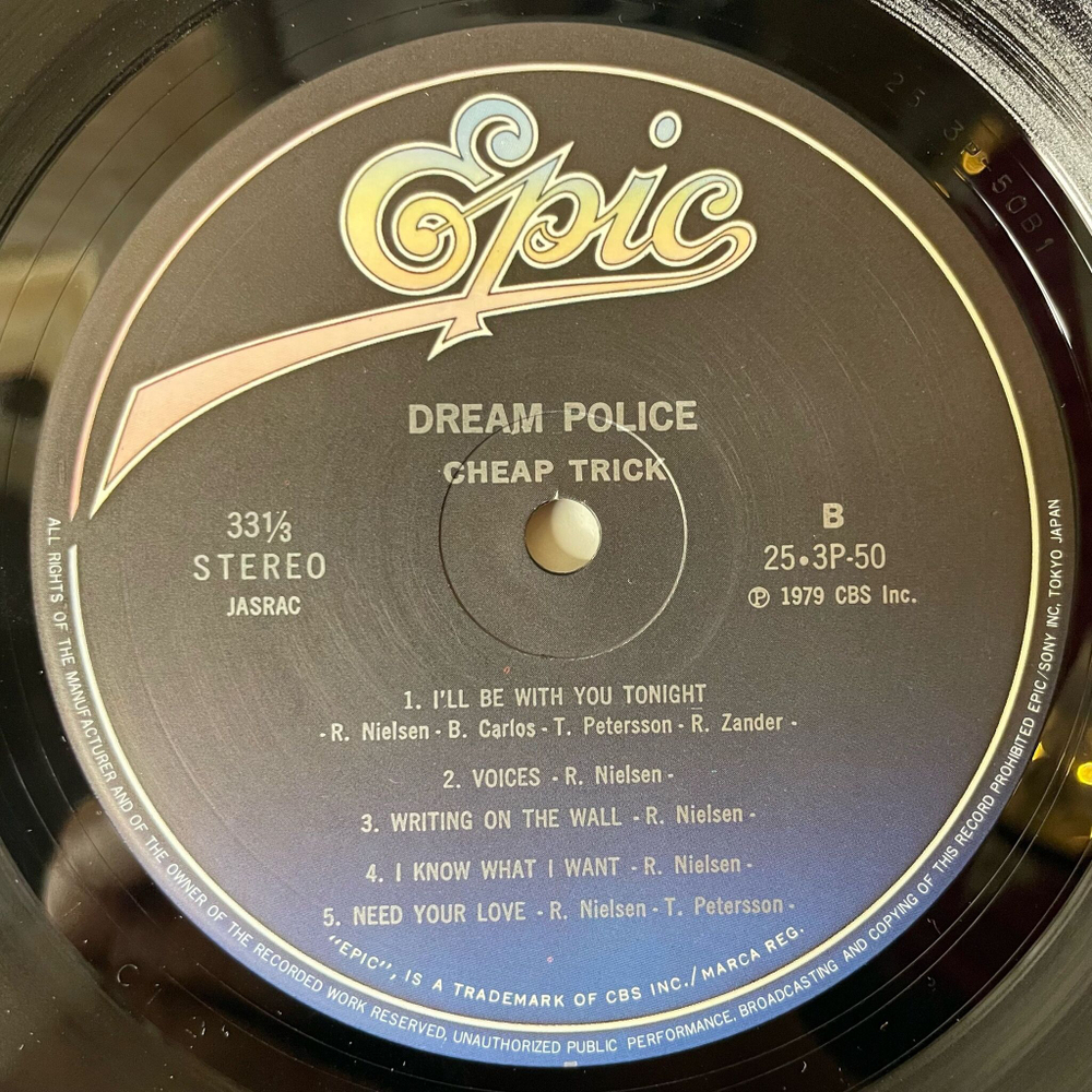 Винтажная виниловая пластинка LP Cheap Trick Dream Police (Japan 1979) (Obi) (Два Постера, 7 дюймовка, Полный Комплект)