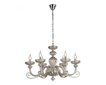 Подвесная люстра 6*E14 8626/C chrome cognac коньячный/хром ANNETTE Newport