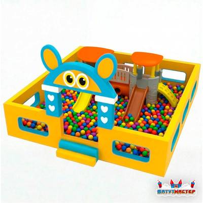 Просторный сухой бассейн «Весёлый Мышонок», 6×5×2,5 м